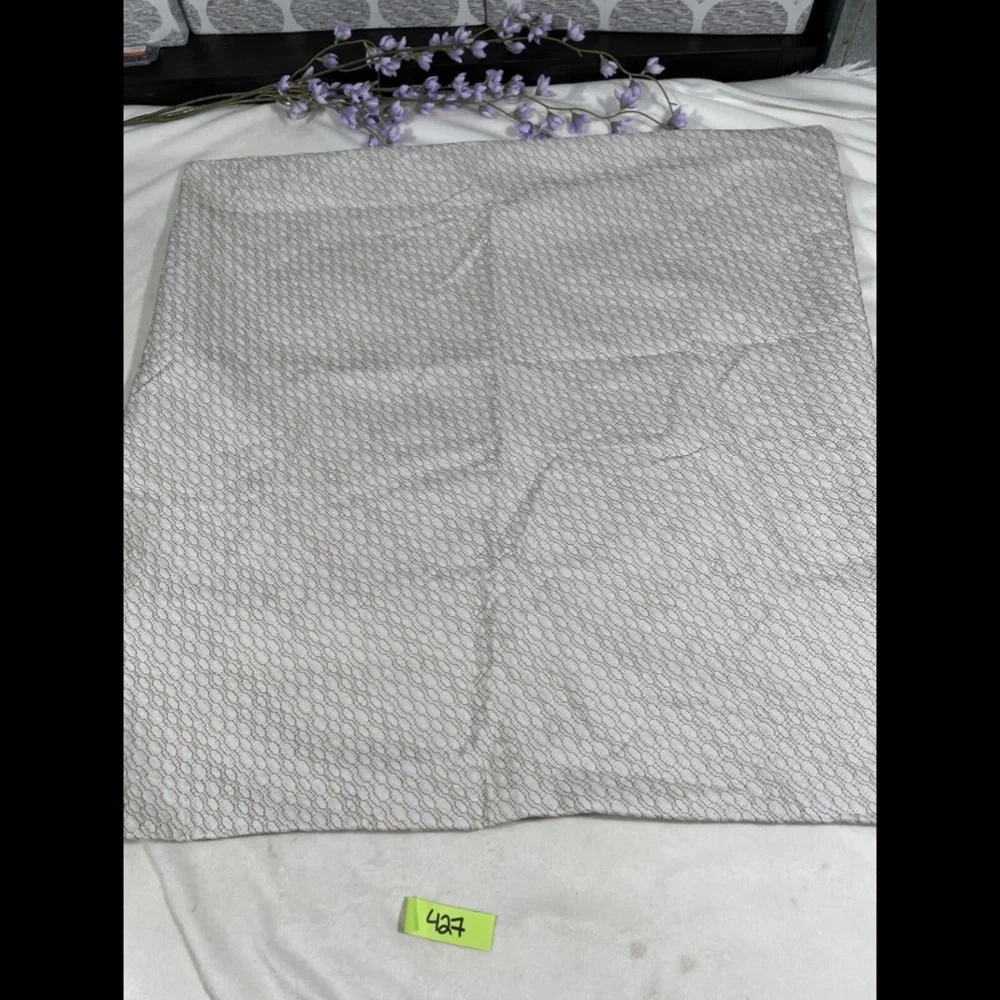 NIB Hotel Collection Bedford Geo Embroidered (1)‎ Euro Pillow Sham